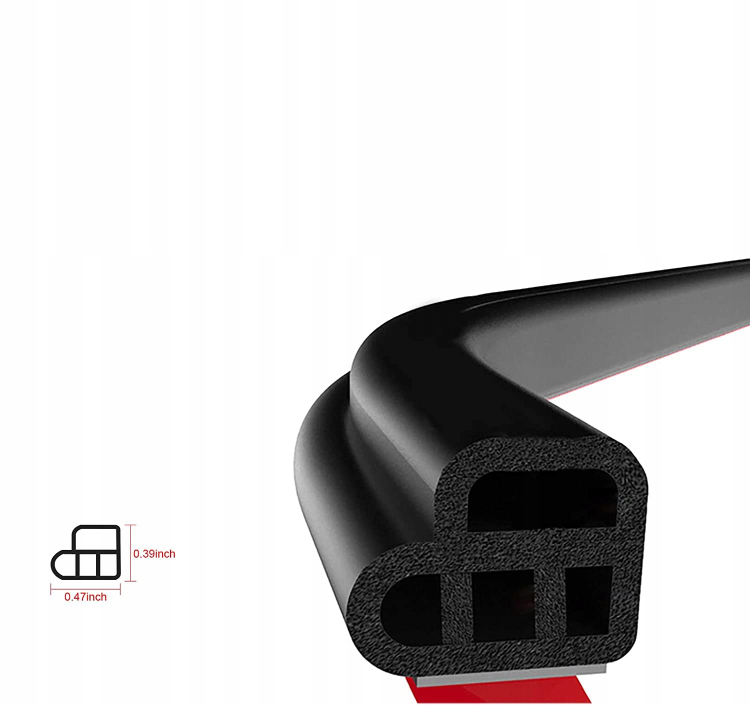 Gumowy Odciąg Uszczelka Uszczelka Okna Samochodu Waga produktu z opakowaniem jednostkowym 0.54 kg