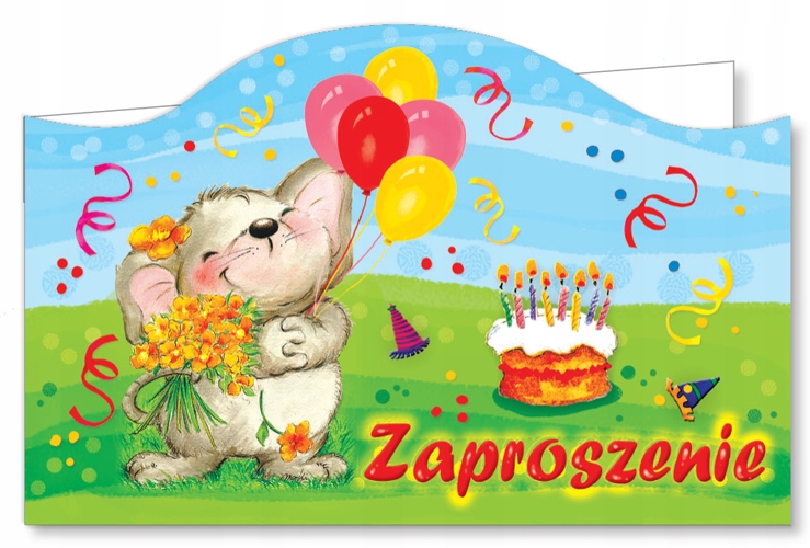 

Zaproszenia na urodziny dzieci mix 10szt ZACZ29