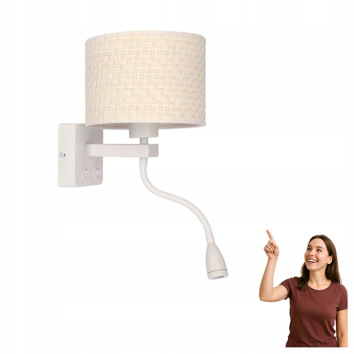 Hotelová nástenná lampa s Led výložníkom a vypínačom Polo 21-27665 Candellux