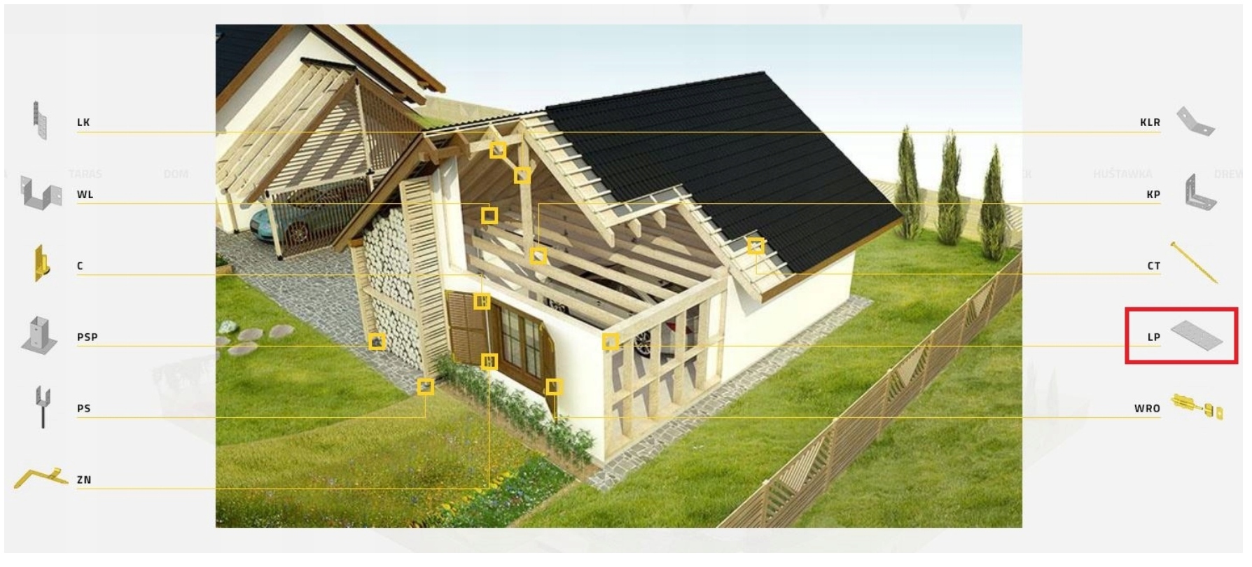 LP4 ŁĄCZNIK PŁASKI PŁYTKA CIESIELSKI 280x55x2,5mm Średnica wkręta 1 mm