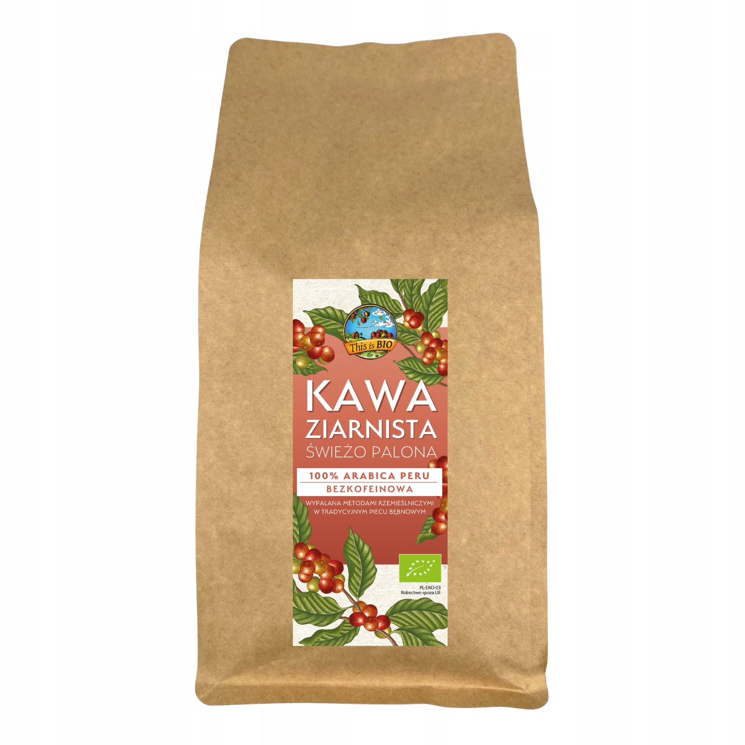 Káva Zrnková bezkofeinová 100% Arabica 1 kg This is Bio Swiss Water