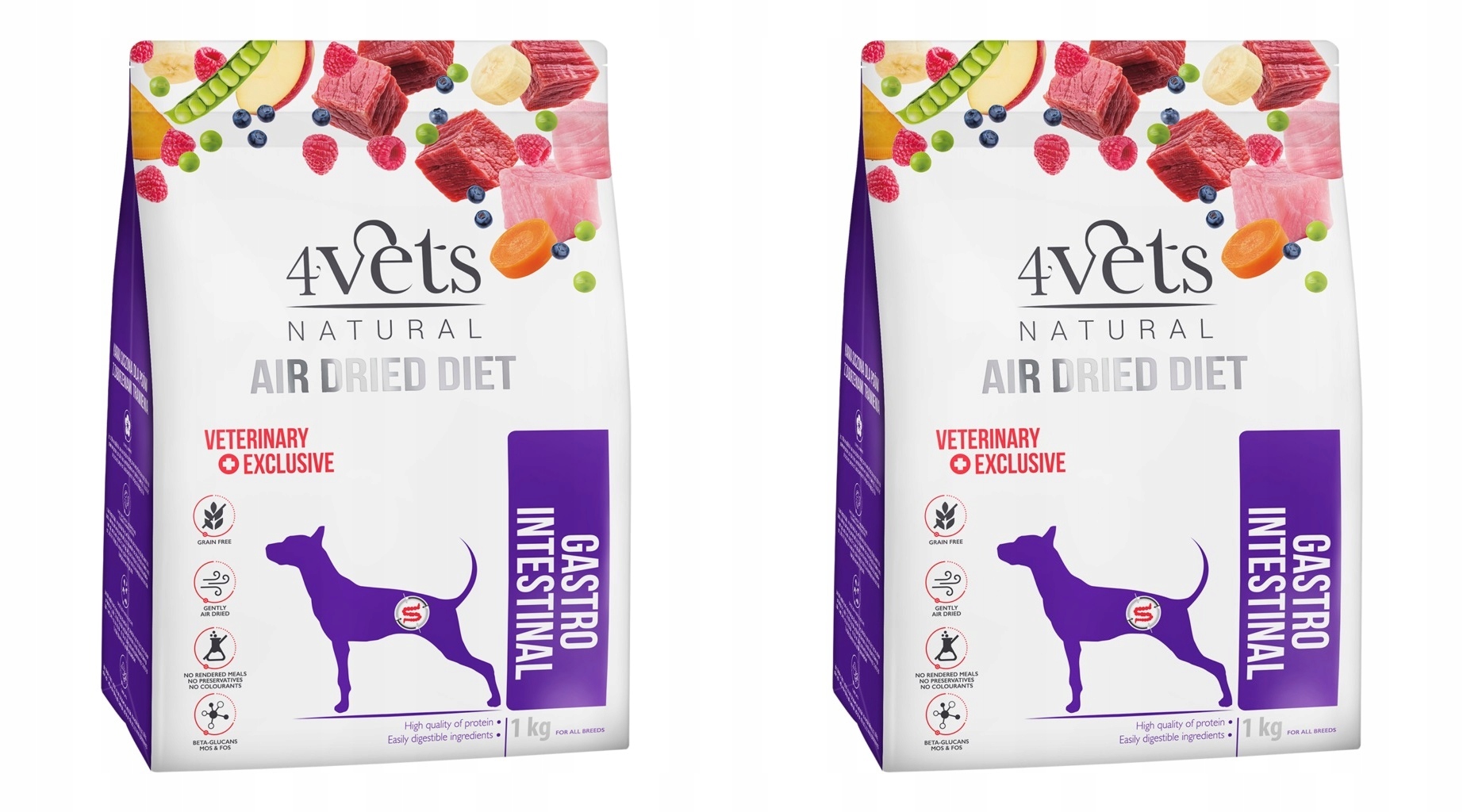 Levně 4Vets Natural Dog Gastrointestinal 2 x 1 kg