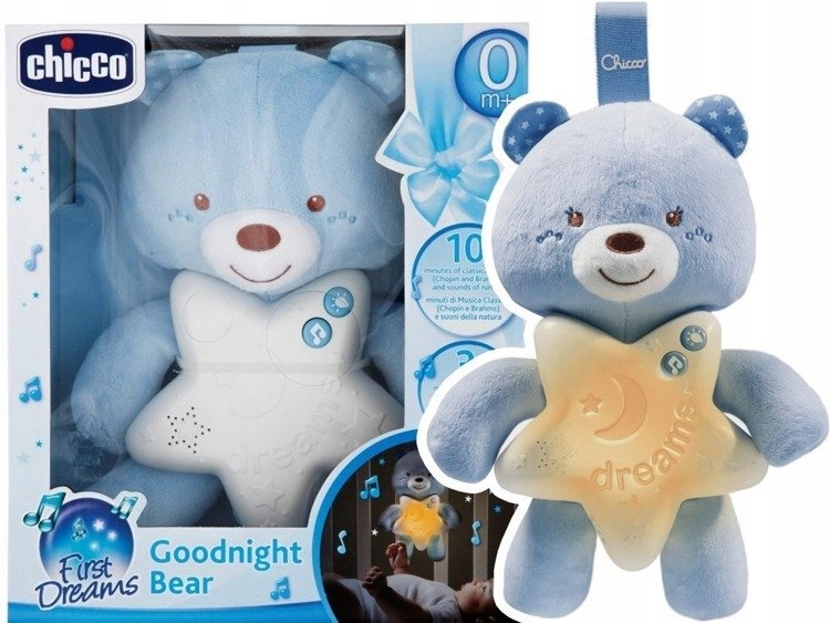 

Chicco Miś Na Dobranoc Pluszowy Lampka + Kołysanki