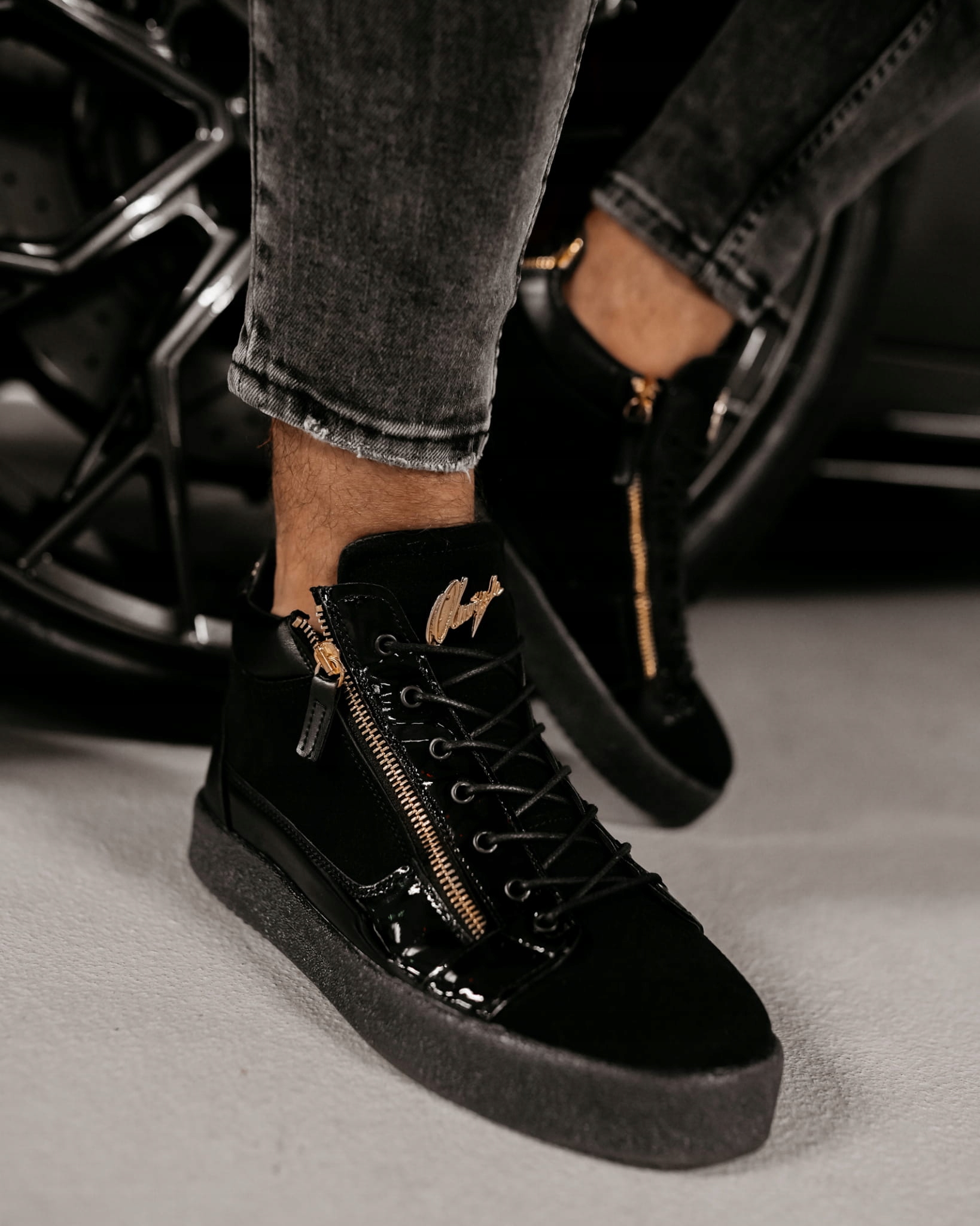 Buty męskie sneakersy Olavoga Lupe czarne 45