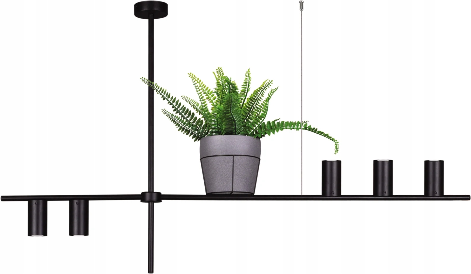 Závesná lampa moderný čierny kvetináč Kaja Rocco