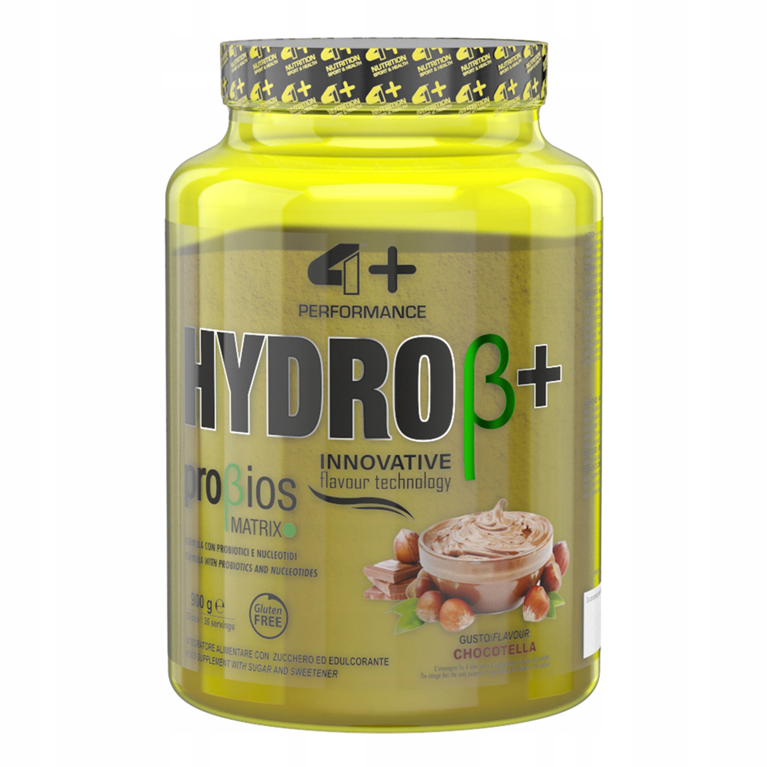 Hydrolyzát bílkovin 4+ Nutrition Hydro+ 900 g Wph Probiotikum Čokoláda