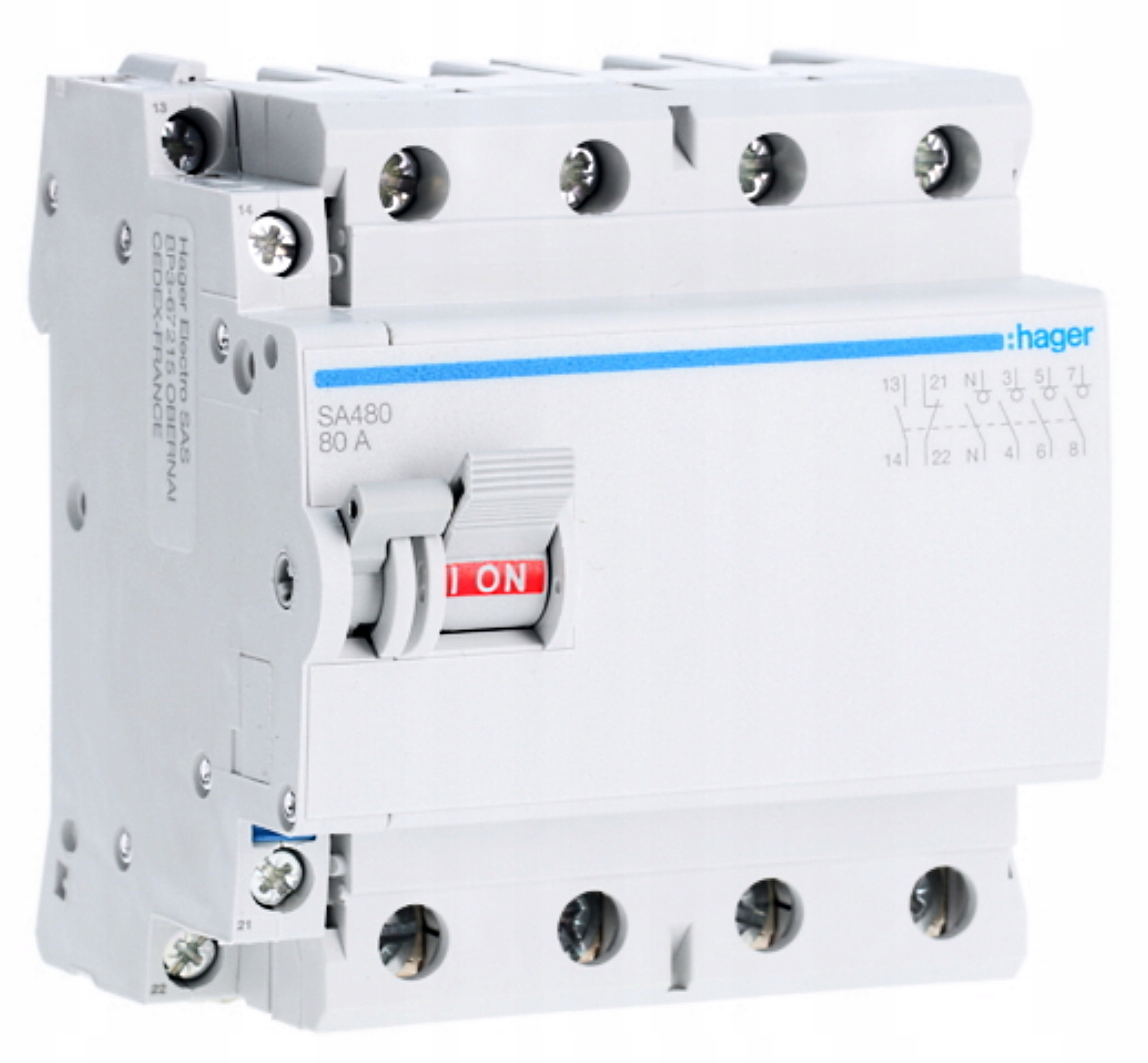 Modulárny poistkový odpojovač 0-1 80A 4P 4,5M