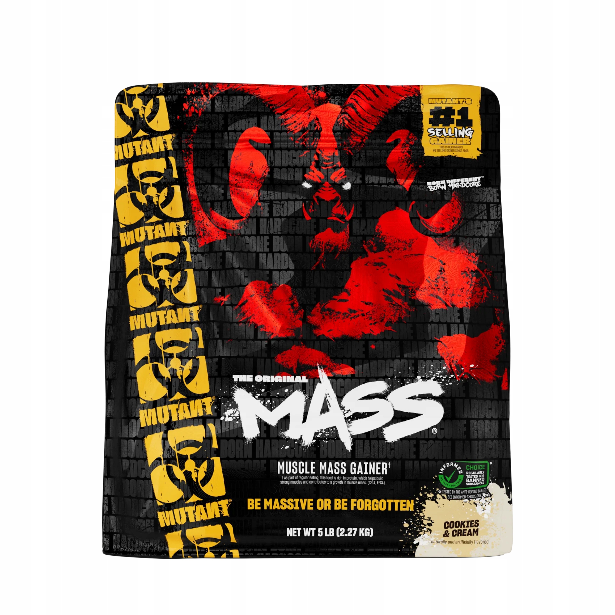 Gainer Mutant Mass 2270 g Cookies Cream Masa Bílkoviny Sacharidy Bcaa