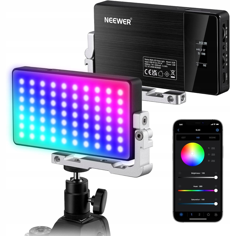Neewer SL90 Pro trvalé fotosvětlo, 80 BI-Color Led, 70x Rgb Led, 12W