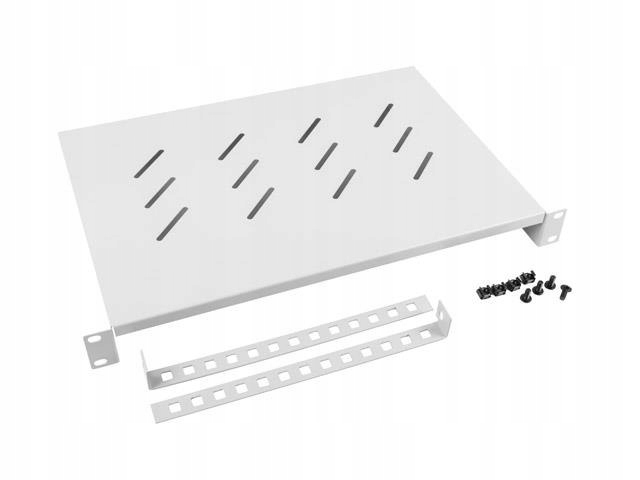 Półka do szaf 19" 600mm szara Lanberg (1U/483x300mm udźwig do 25kg, mo