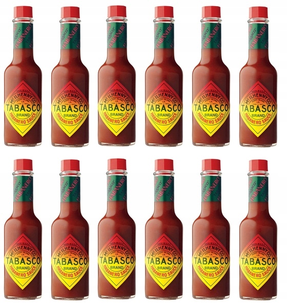 12x 60ml Tabasco Habanero ostry sos Karton