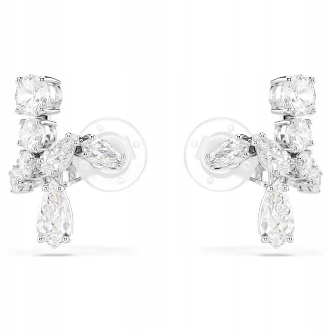 Klipsy Matrix Swarovski Ocel rhodiované krystaly tyčinka