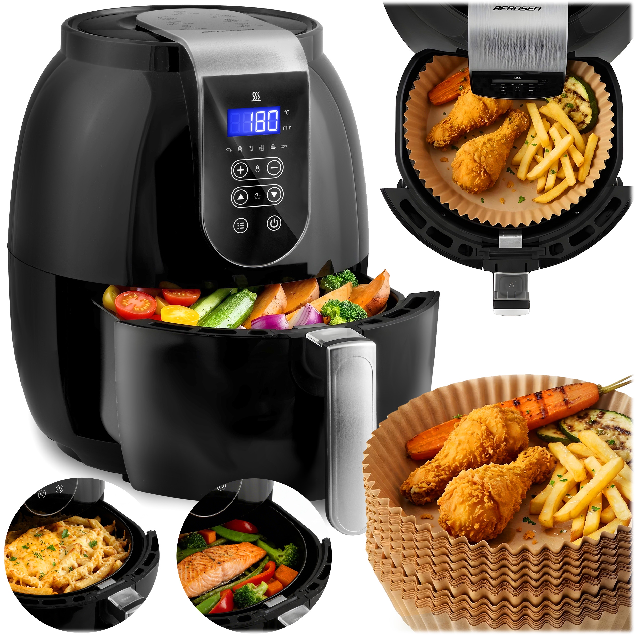 Frytkownica beztłuszczowa frytownica Air Fryer 3.6L Berdsen