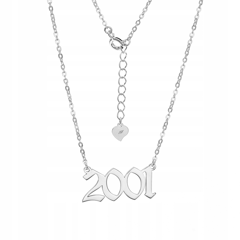 Stříbrný náhrdelník Ag 925 s datem narození 2001
