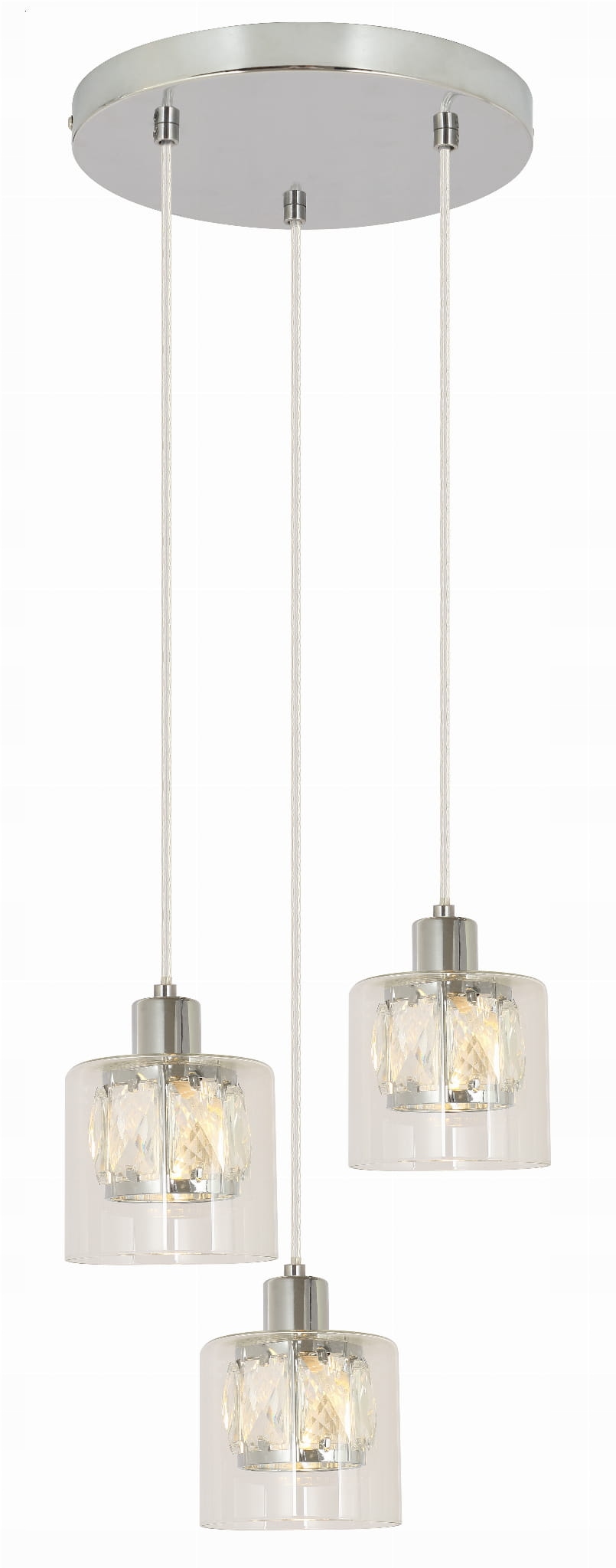 Elmo – závěsná lampa 3-plamenná chrom 3xE14 40W.