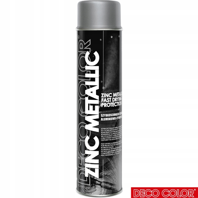 DECO COLOR LAKIER FARBA SPRAY CYNK METLIC 600ml (5906739726714) • Cena ...