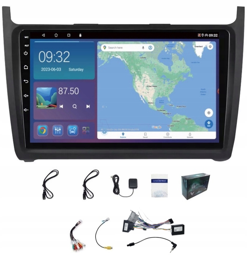 Rádio Navigácia Gps Vw Polo 2008-2020 Wifi Carplay Usb 4GB 64GB