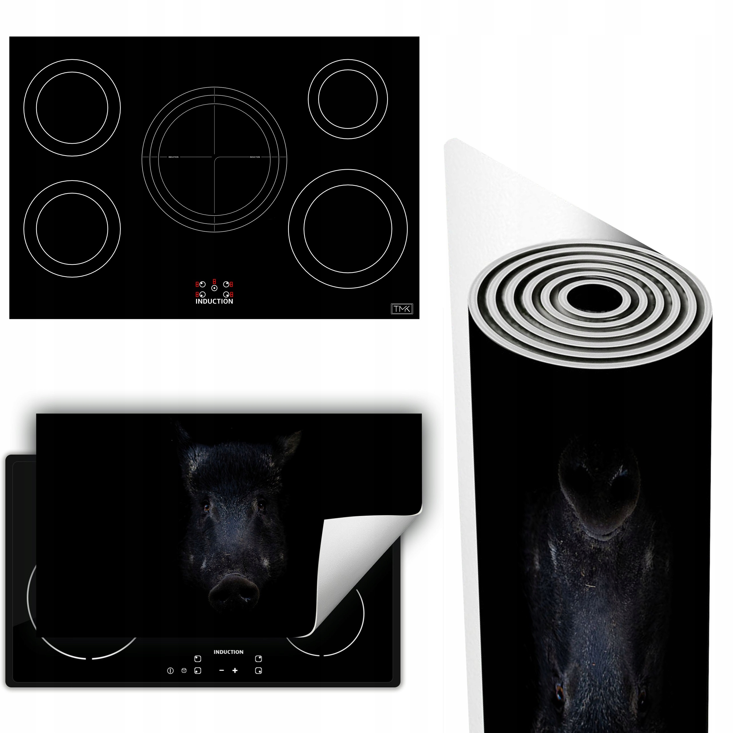 Vinylová Podložka Ochrana Kuchyňské Desky 90x52 černá divočák