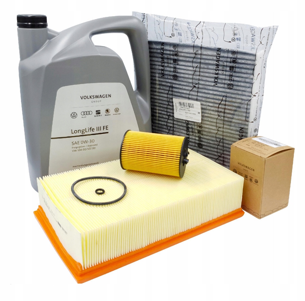 Sada 3 Filtrů Oe Vag Vw 1.6 2.0 Tdi Olej 0W30 504/507.00 5L