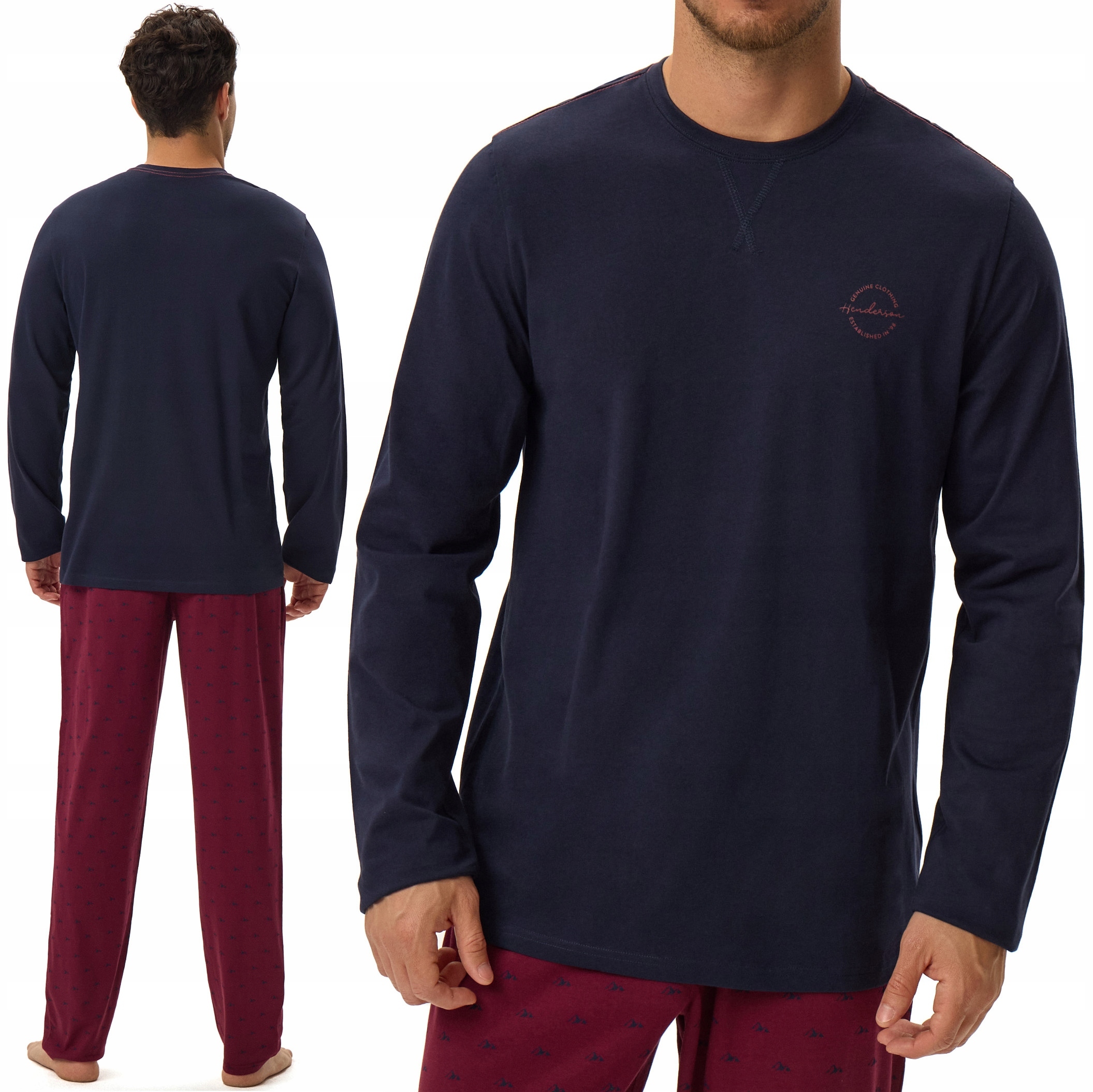 Henderson Hope pánské pyžamo s dlouhým rukávem 100% Bavlna M