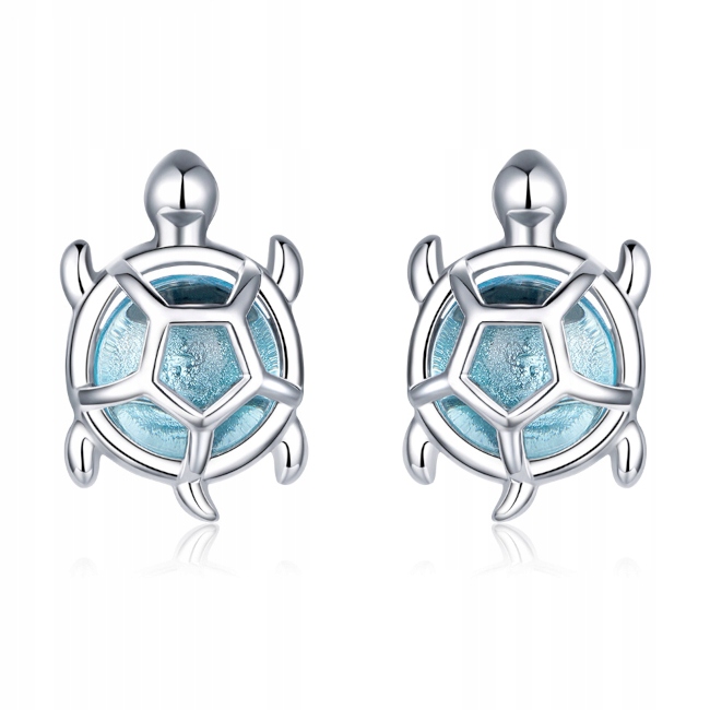 

Piękne srebrne kolczyki Żółwie Morskie