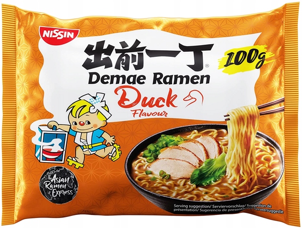 Levně 9 x těstovinová polévka Demae Ramen s kachní příchutí 100 g Nissin