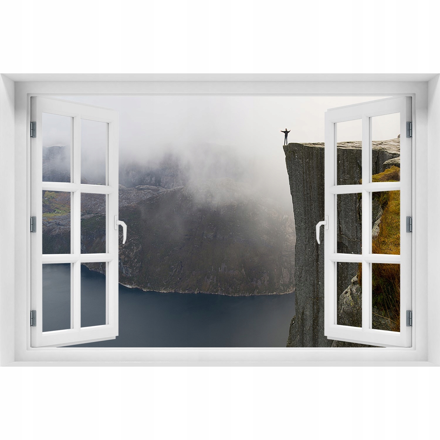

3D Okno Naklejka na ścianę Norweski klif 90x60