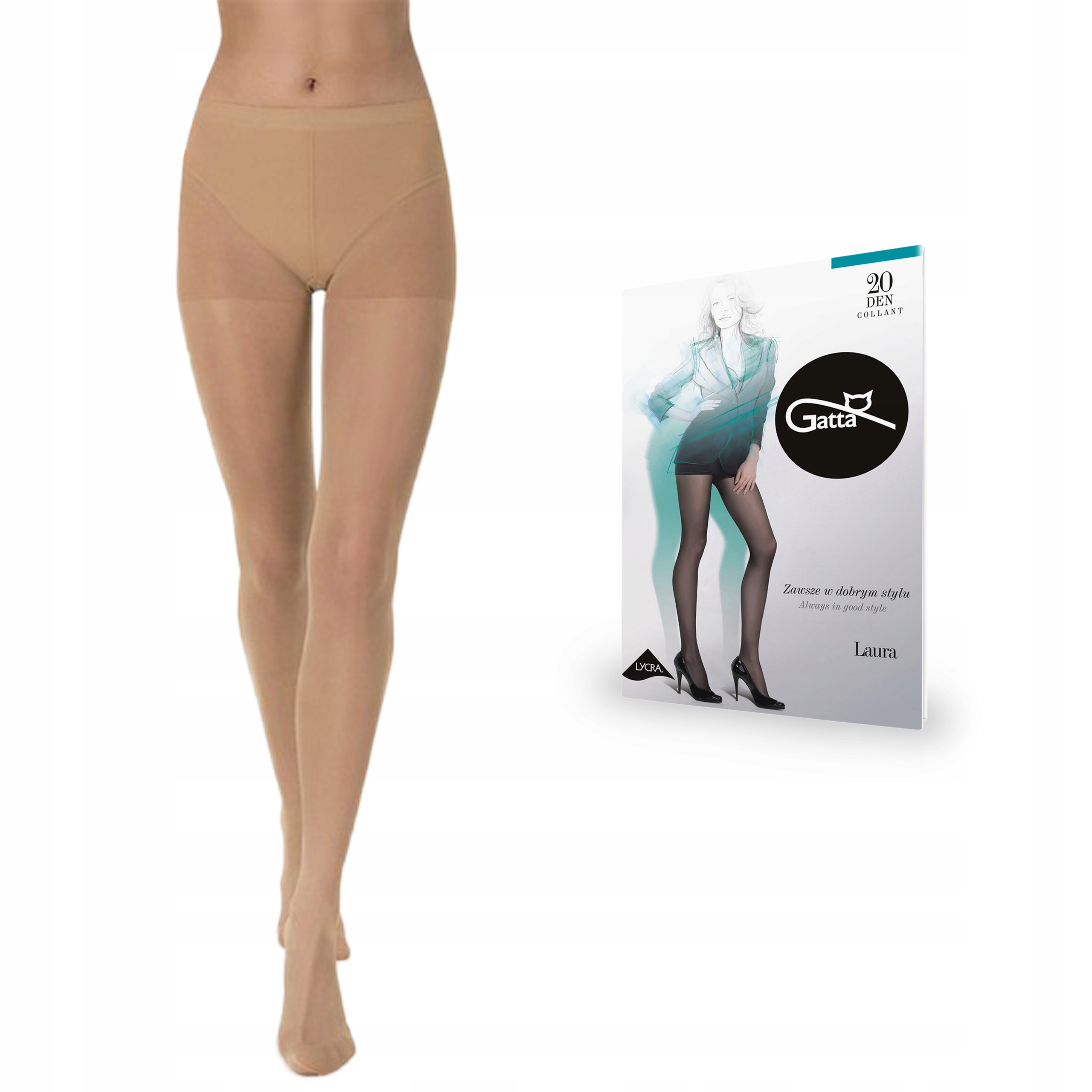

Rajstopy Gatta Laura 20 den lycra, Visone 2-S