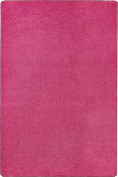 Koberec jednobarevný 80x150 cm, růžový s měkkým krátkým vlasem