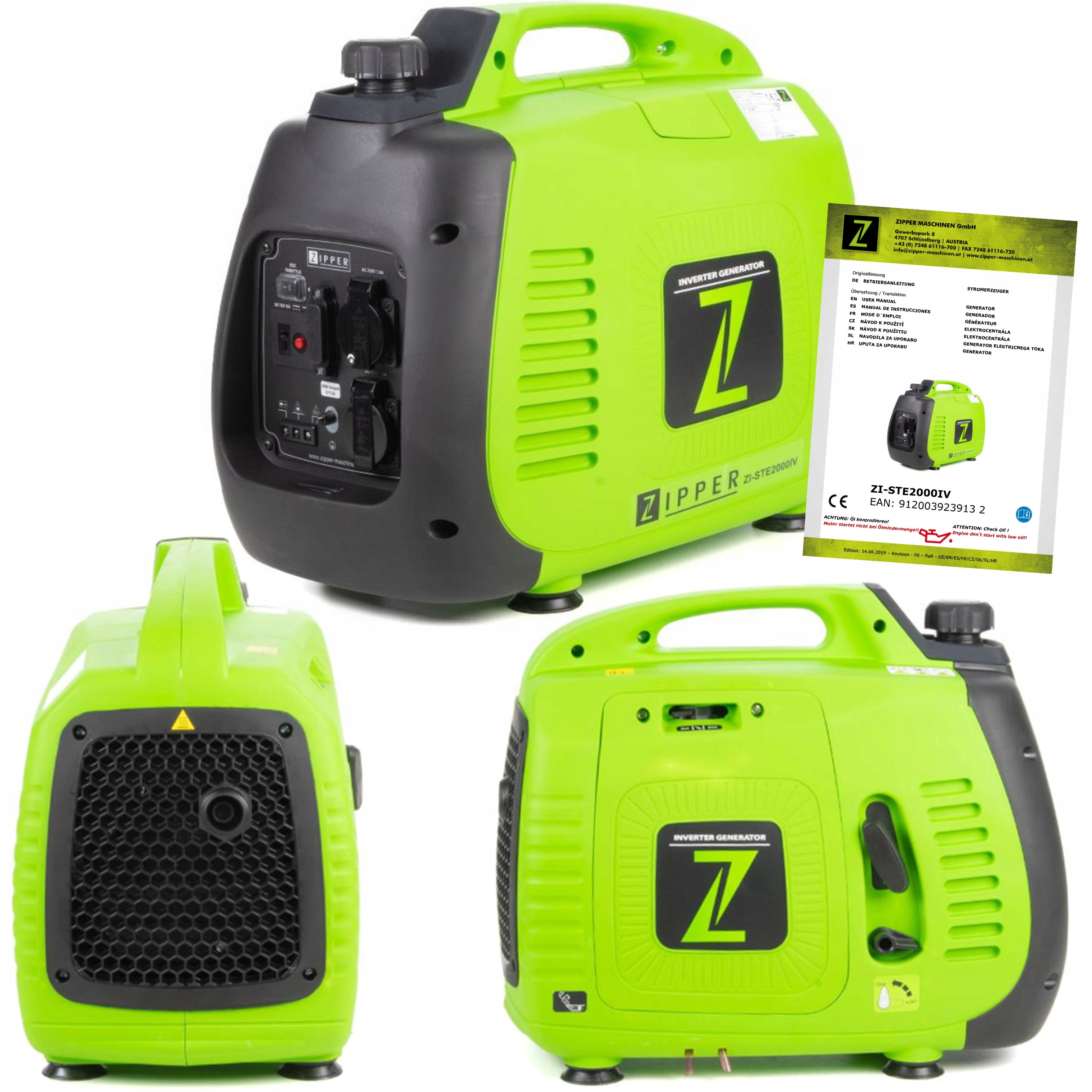 AGREGAT PRĄDOTWÓRCZY INWERT AVR 230V ZIPPER 2200W (ZISTE2000IV) • Cena