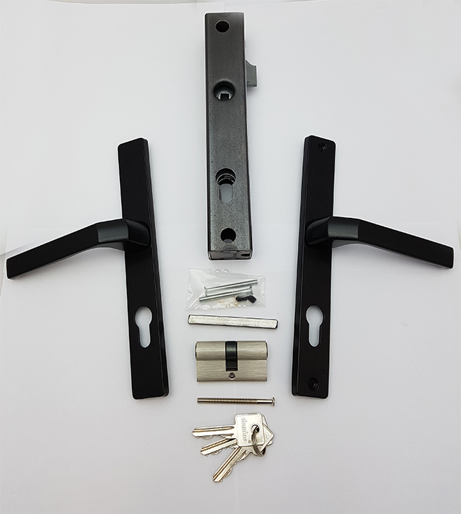 ZAMEK DO FURTKI KLAMKA KASETA PROFIL 40x40 I WKŁADKA PATENTOWA Marka Kut-Met