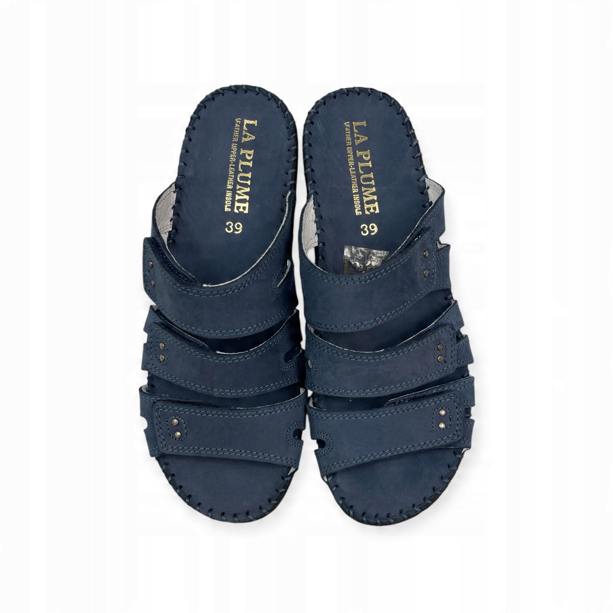 Dámské nazouváky La Plume vel. 39, modré, vyrobené v Itálii, komfort