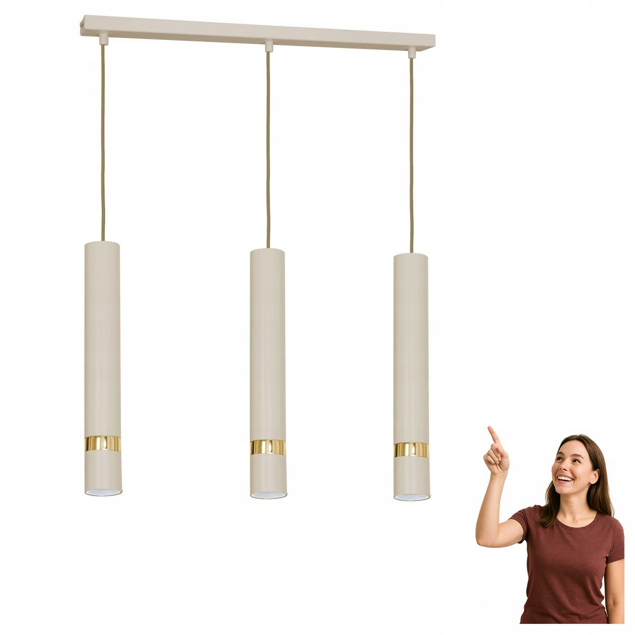 Trojitá závesná lampa na lište tuby Reno 9516 Luminex