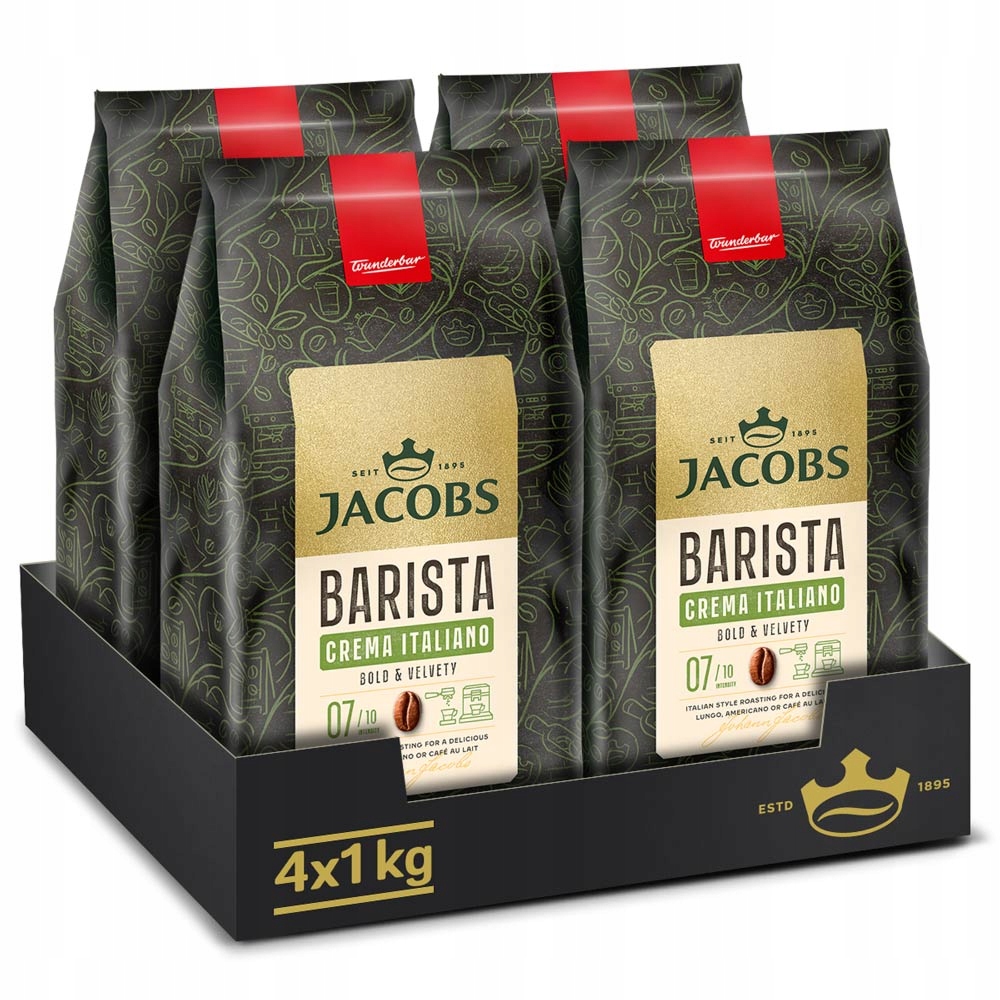 Kawa ziarnista Jacobs Barista Italiano Crema 4x 1kg