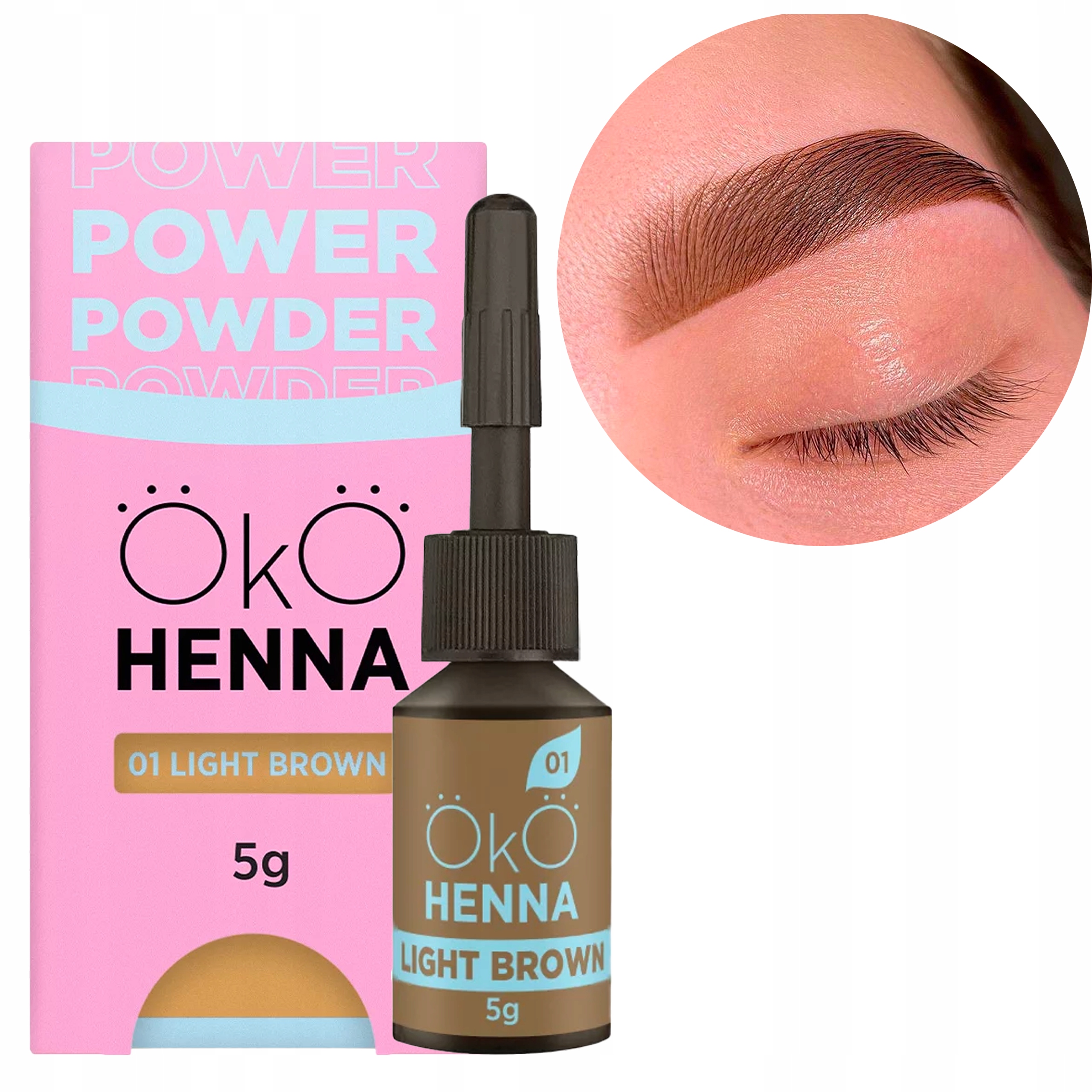 Henna Na Obočí Pudrová Světle Hnědá Oko #01 Light Brown 5 g