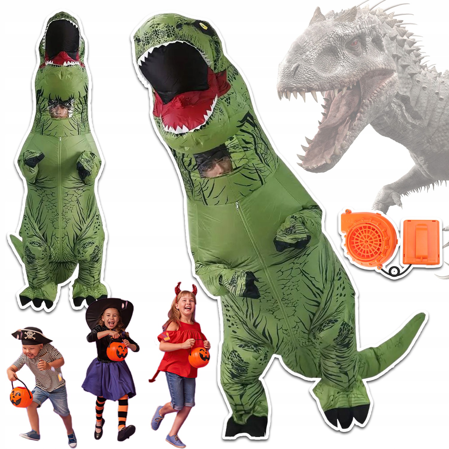 Nafukovací Kostým Dinosaurus Kostým Převlek Pro Dospělé Na Párty 155-190 CM