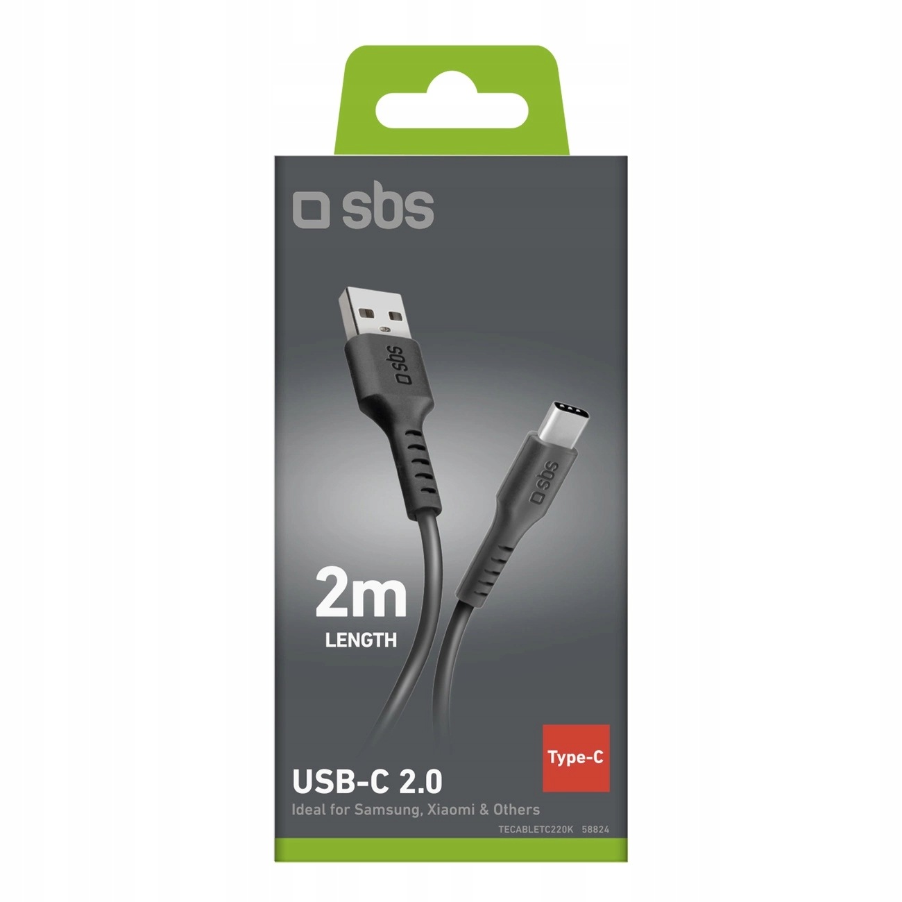 Kabel Sbs TECABLETC220K Usb-a Usb-c 2 M Černá Kvalita