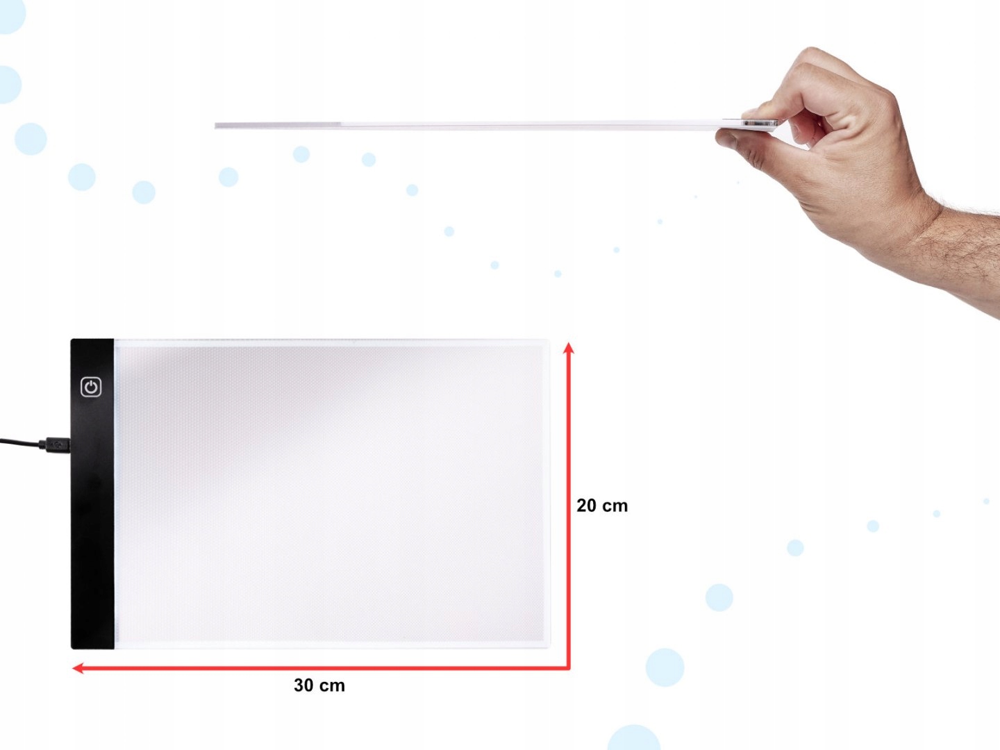 Deska kreślarska tablica kalka do rysowania podświetlana LED A4 Bohater brak