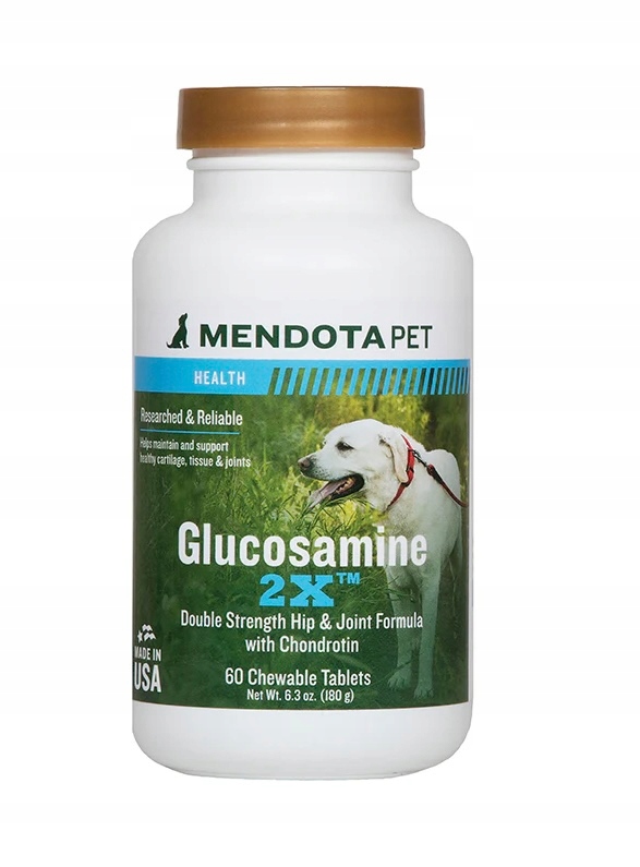 Mendota Pet Glukosamin 2x podporuje podporu chrupavek a kloubů u psa