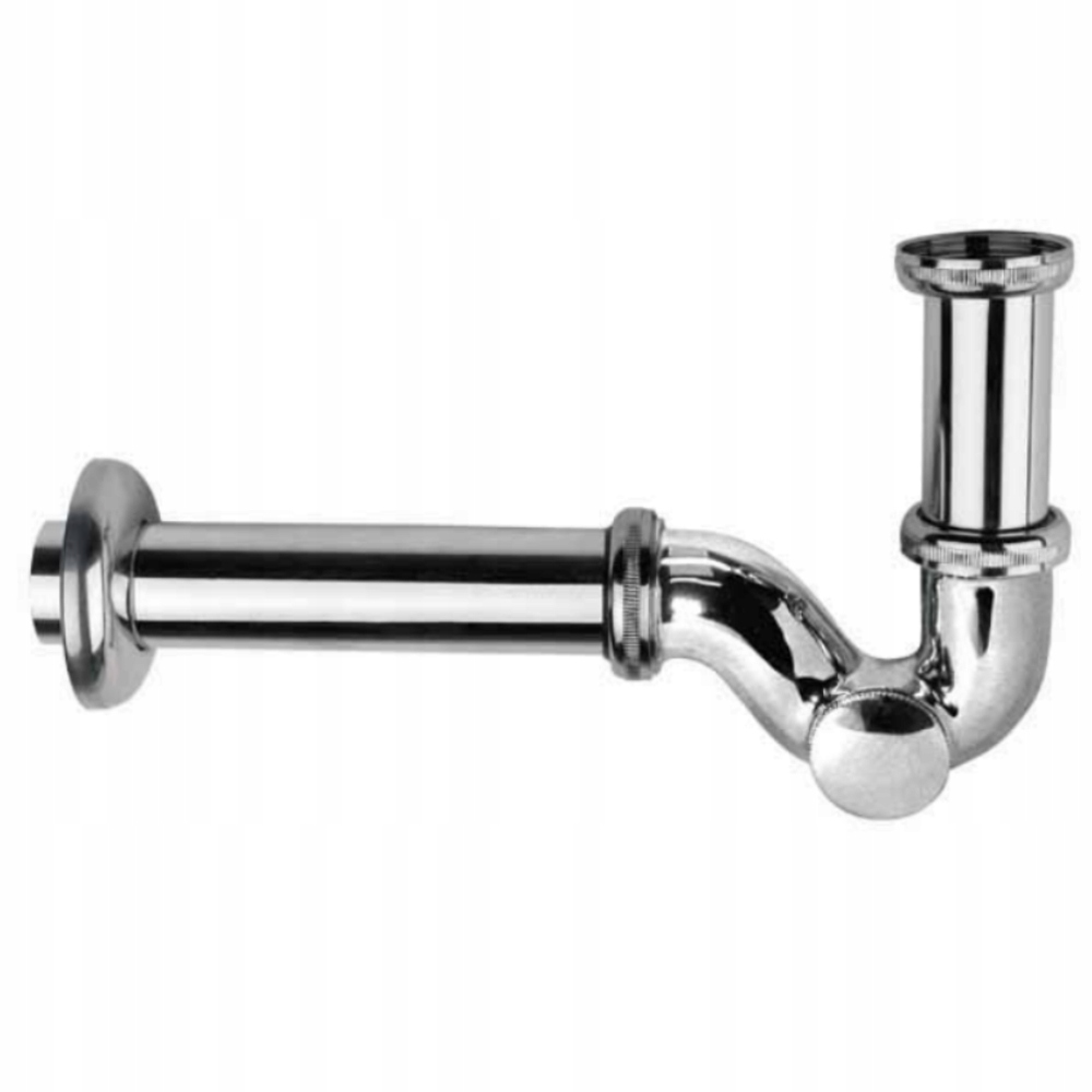 Sifón polosifón pre bidet 1 1/4 rúrkový mosadz chróm Diamond