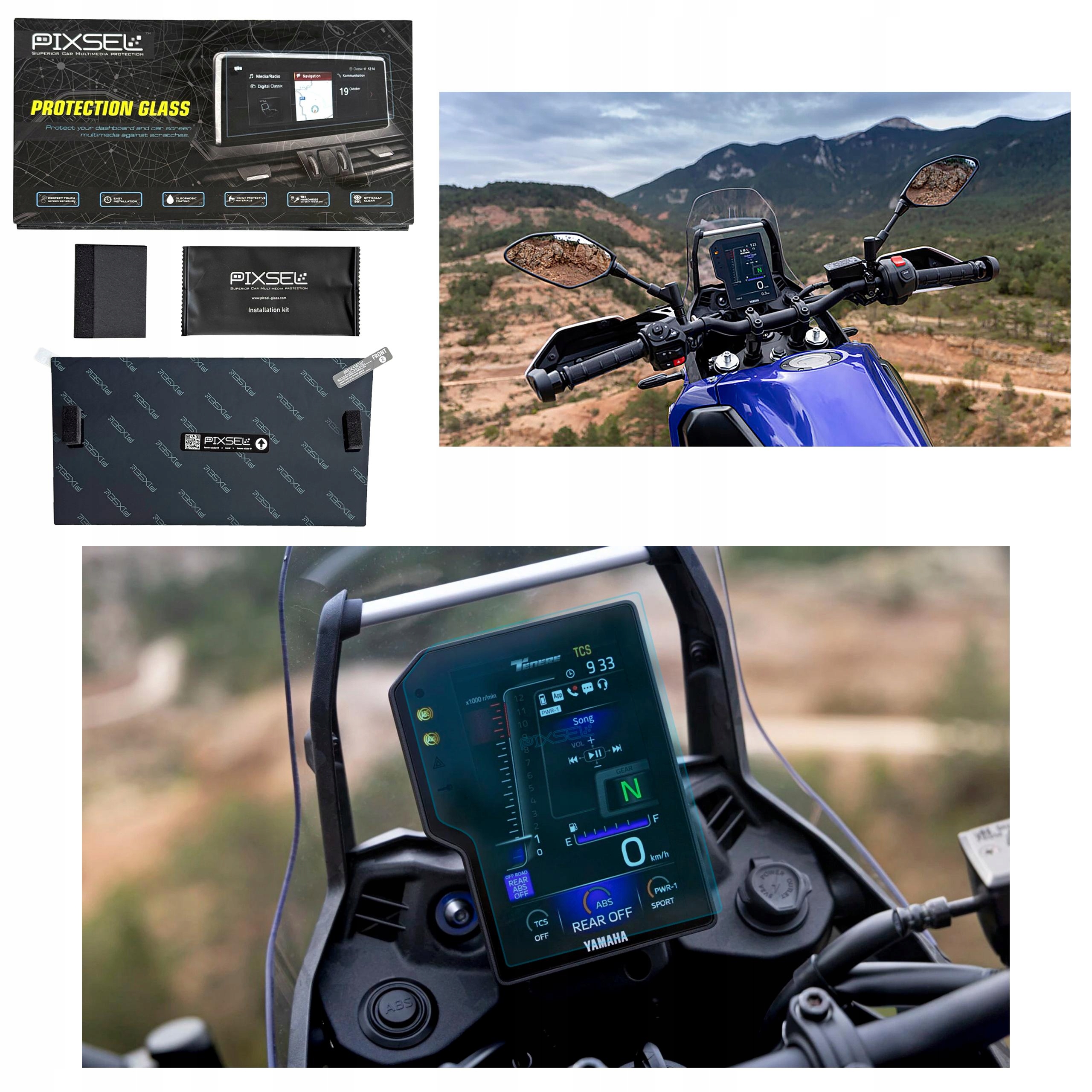 Antyodciskowe Matowe Szkło Ochronne Yamaha Tenere 700 2025- 7.9“