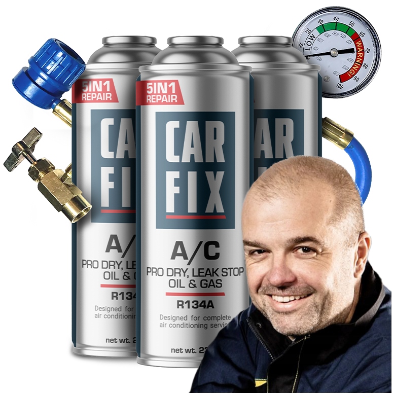 Carfix 5v1 3x Chladicí Médium Plyn Pro Klimatizace R134A Kabel