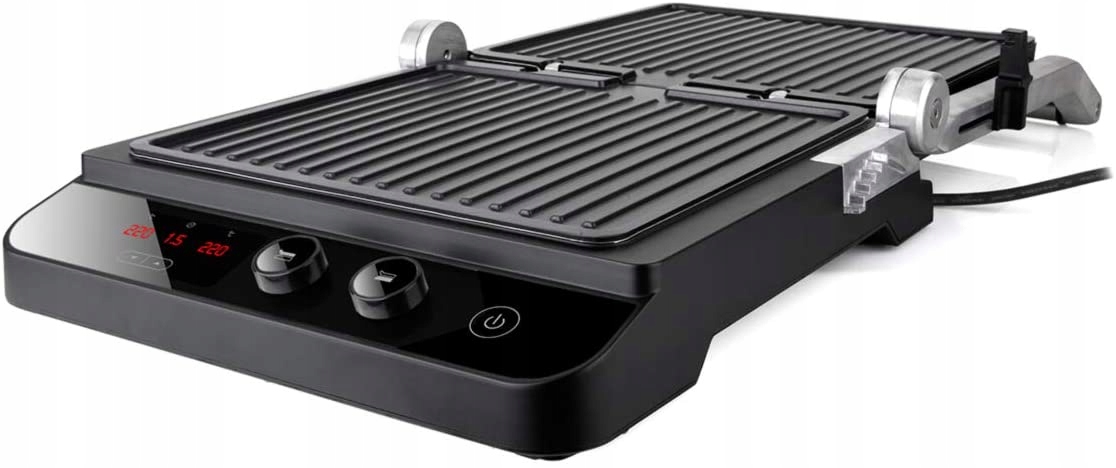 Gril Black+Decker, BXGR2000E, kontaktní, 2 termostaty, dual-zone, LCD displ