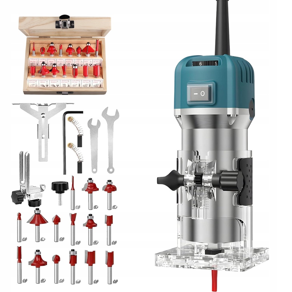 Horní Frézka Na Dřevo, Vertikální, Ruční Frézka Na Hrany, 800W, Sada