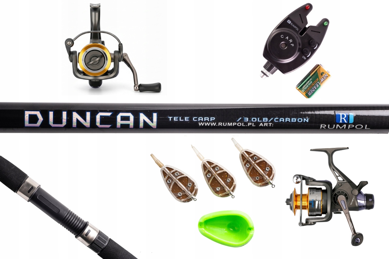 Kaprový Set Duncan 3.9 M 3 Lbs Naviják Signalizátor Košíky