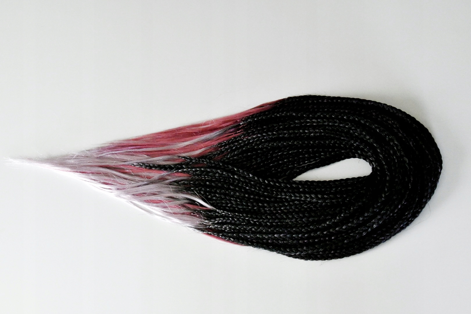 Sada opakovaně použitelných copánků 60 kusů, 120 konců mix černá