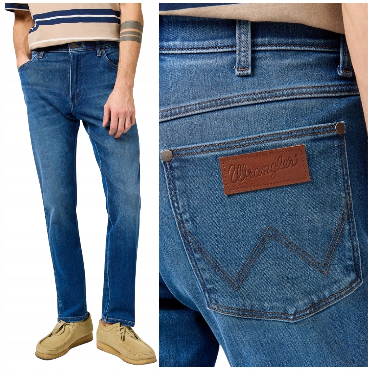 Wrangler River regular tapered Free To Stretch džínové kalhoty W32 L30