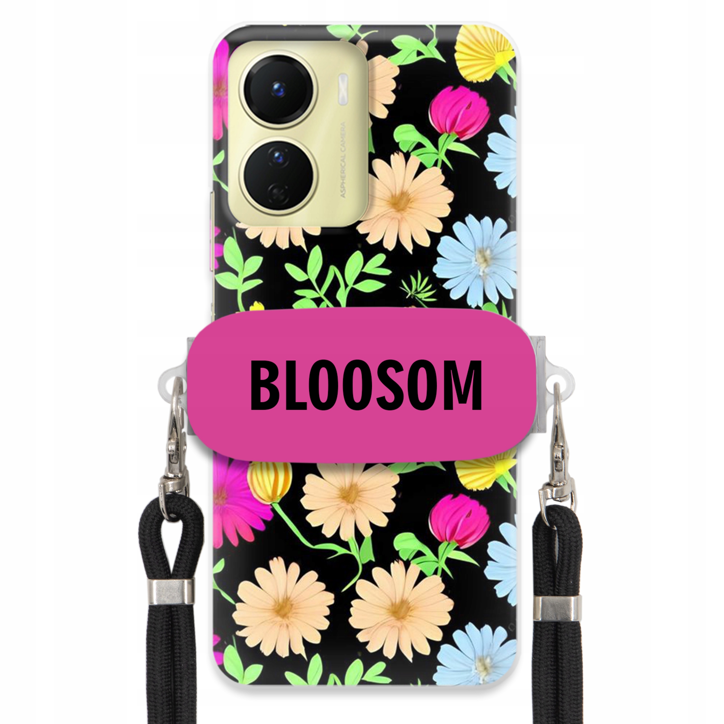Pouzdro Držák Crossbody pro Vivo Y16 Módní Kryt Case Květiny Bloosom Flower