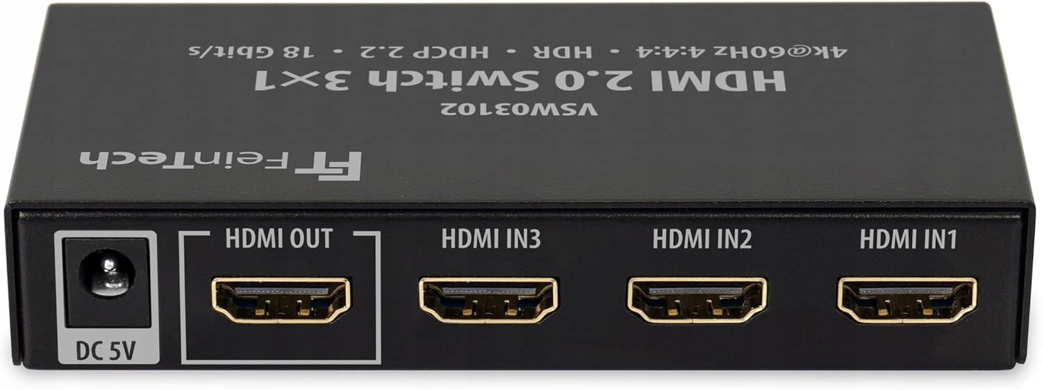 FeinTech VSW03102 переключатель HDMI 3x1 автоматическое переключение 4K 60Hz