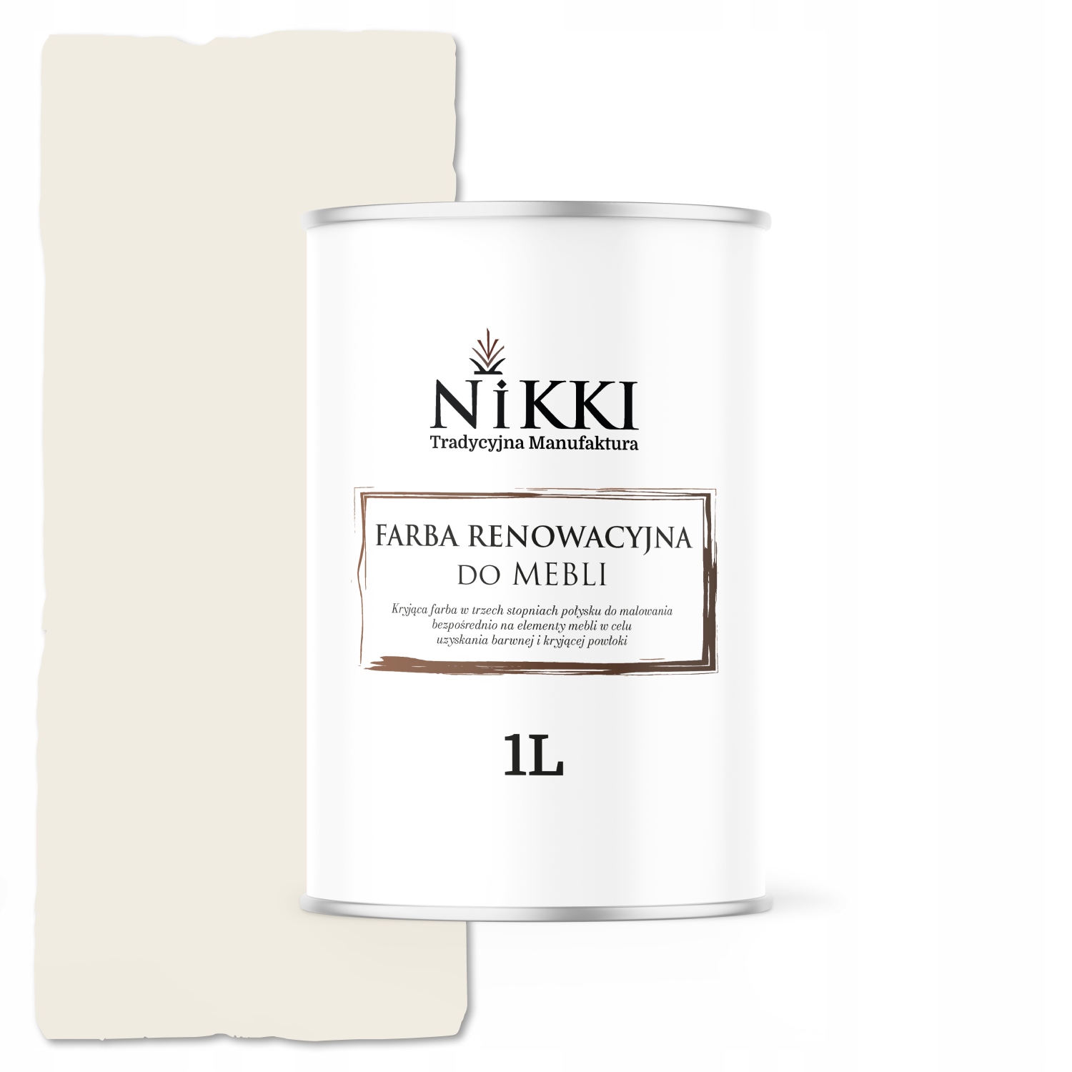 Farba Do Mebli Kuchennych Frontów Szafek Biały Alpejski RAL9010 Półmat 1L